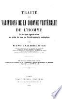 Traité des variations de la colonne vertébrale de l'homme