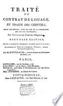 Traité du contrat de louage
