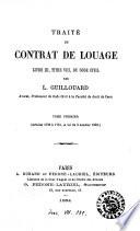 Traité du contrat de louage