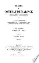 Traité du contrat de mariage