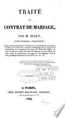 Traite du contrat de mariage