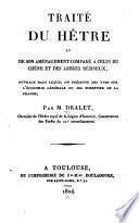 Traité du hêtre [Fagus sylvatica] et de son aménagement comparé à celui du chêne et des arbres résineux