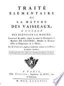 Traité élémentaire de la mâture des vaisseaux, à l'usage des élèves de la marine