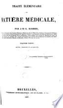 Traité élémentaire de matière médicale