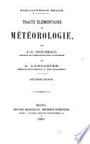 Traité élémentaire de météorologie