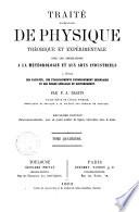 Traité élémentaire de physique théorique et expérimentale avec les applications à la météorologie et aux arts industriels à l'usage des Facultés, des établissements d'enseignement secondaire et des écoles spéciales du Gouvernement par P. A. Daguin