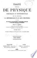 Traité élémentaire de physique théorique et expérimentale