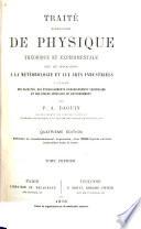Traité élémentaire de physique théorique et expérimentale