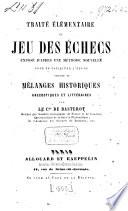 Traité élémentaire du jeu des échecs