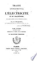 Traité expérimental de l'électricité et du magnétisme et de leurs rapports