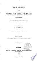 Traité historique de la séparation des patrimoines en droit romain