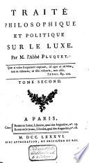 Traité philosophique et politique sur le luxe