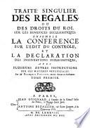Traité singulier des regales