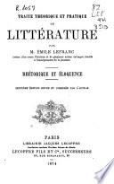 Traité théorique et pratique de littérature