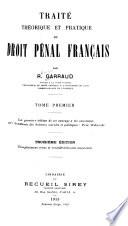 Traité théorique et pratique du droit pénal français