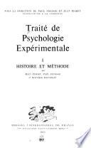 Traitʹe de psychologie expʹerimentale: Histoire et méthode, par J. Piaget, P. Fraisse et M. Reuchlin