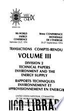 Transactions: Division 2, technical papers, environment and the energy supply