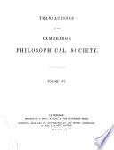 Transactions of the Cambridge Philosophical Society
