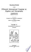 Transactions of the Fifteenth International Congress on Hygiene and Demography