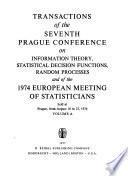 Transactions of the ... Prague Conference on Information Theory, Statistical Decision Functions, Random Processes