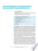 Transformation et COnservation Des Prodiots Agroalimentaires