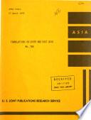 Translations on South and East Asia