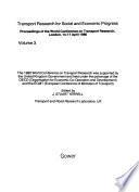 Transport Research for Social and Economic Progress