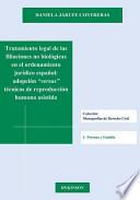 Livre Tratamiento legal de las filiaciones no biológicas en el ordenamiento jurídico español