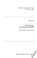 Travail décent et économie informelle