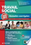 Travail social Annales corrigées Concours 2012