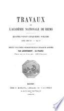 Travaux de l'Académie nationale de Reims