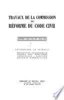 Travaux de la Commission de Réforme du Code civil