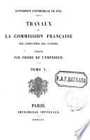 Travaux de la commission française sur l'industrie des nations