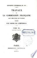 Travaux de la commission française sur l'industrie des nations