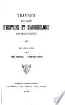 Travaux de la société d'histoire et d'archéologie de la Province de Maurienne