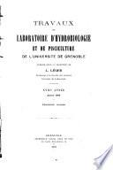 Travaux du Laboratoire d'hydrobiologie et de pisciculture de l'Université de Grenoble