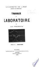 Travaux du laboratoire de Léon Fredericq