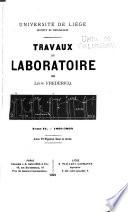 Travaux du laboratoire de Leon Fredericq, Université de Liège, Institut de physiologie