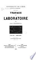 Travaux du laboratoire de Léon Frederieq