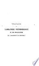 Travaux du Laboratoire dh̕ydrobiologie et de pisciculture de l'Université de Grenoble