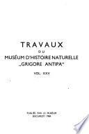 Travaux du Muséum national d'histoire naturelle Grigore Antipa.