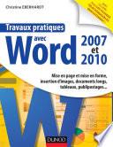 Travaux pratiques avec Word 2007 et 2010