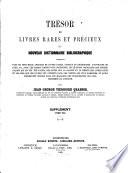Trésor de livres rares et précieux ou nouveau dictionnaire bibliographique