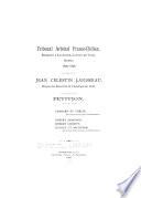 Tribunal arbitral Franco-Chilien, siégeant à Lausanne, Canton de Vaud, Suisse, 1895-1896