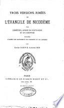 Trois versions rimées de l'Evangile de Nicodème
