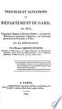 Troubles et agitations du département du Gard, en 1815