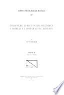 Trouvère lyrics with melodies: Chansons 741-840