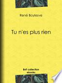 Tu n'es plus rien