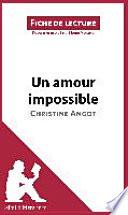 Un amour impossible de Christine Angot (Fiche de lecture)