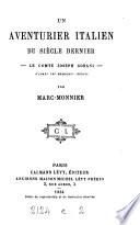 Un aventurier italien du siëcle dernier, le comte J. Govani